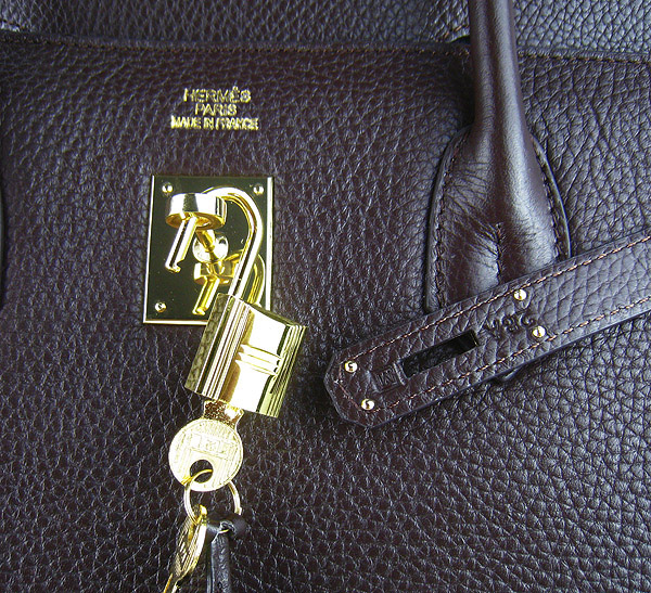 Replica Hermes Birkin 40CM Togo Bag Dark Coffee 6099 Online - Click Image to Close